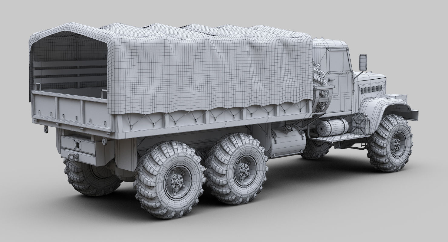 Kraz 255b 3D model_12