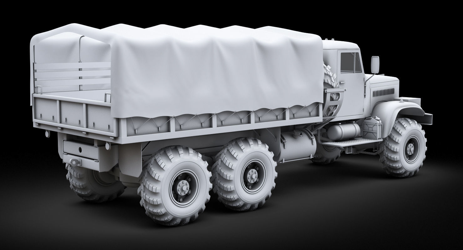 Kraz 255b 3D model_11