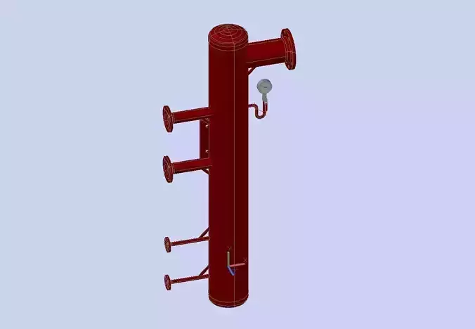 Steam Bottle HP DN250 3D model