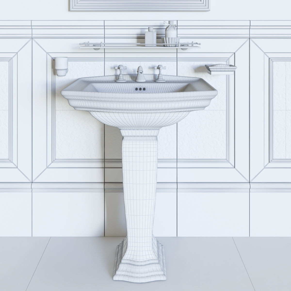 Washbasin DevonDevon Westminster 3D model 3D model_6
