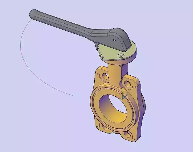 Butterfly Valve EUROVALVE DN65 DN250 3D model