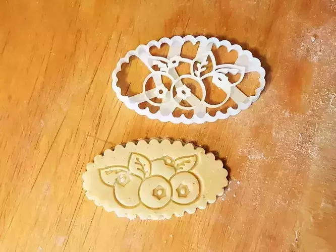 Blueberries Cookie Cutter 3D print model