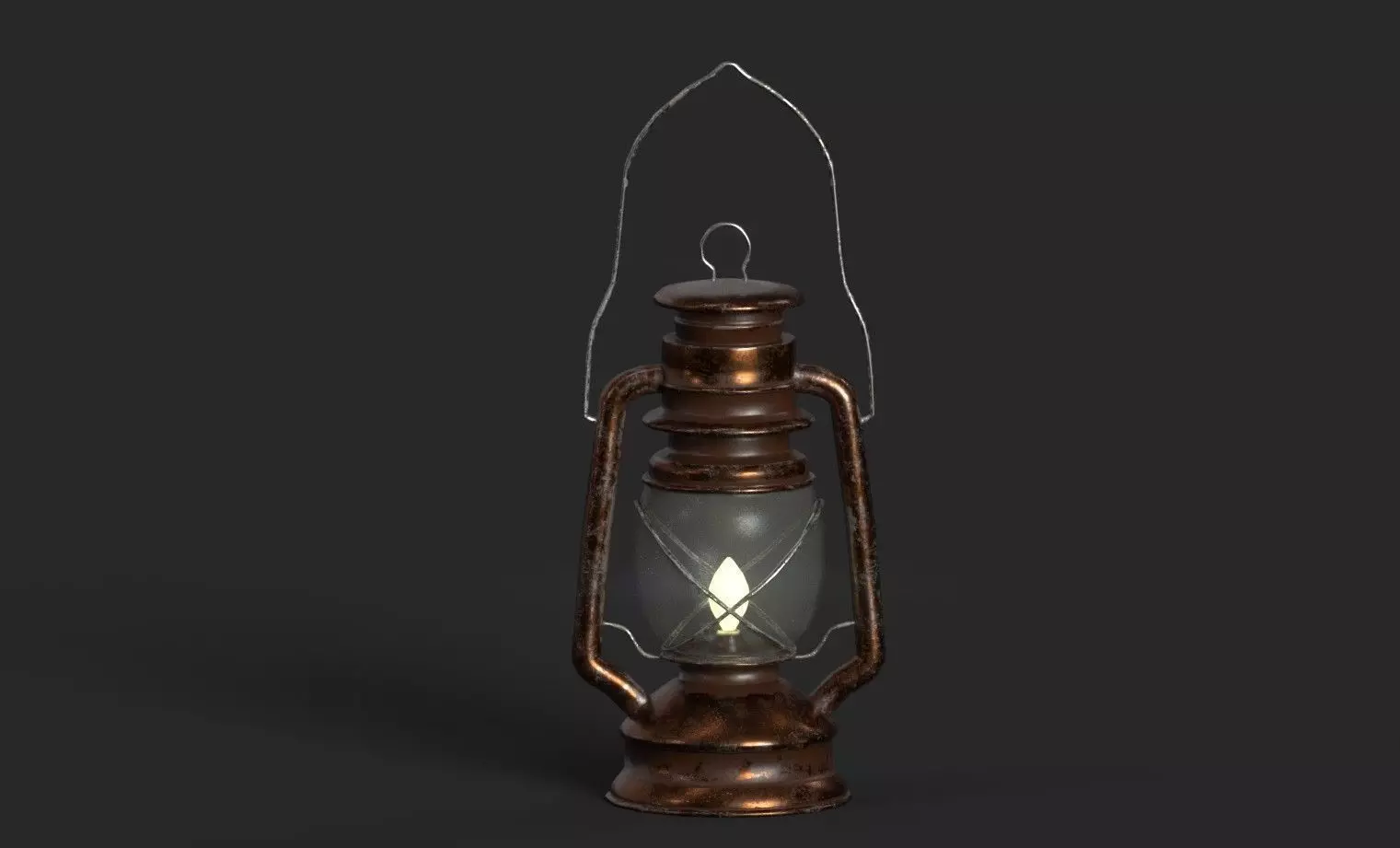 OLD GAS LAMP HIGH QUALITY LOW-POLY Low-poly 3D model_0