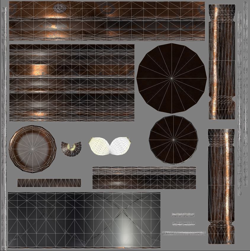 OLD GAS LAMP HIGH QUALITY LOW-POLY Low-poly 3D model_6