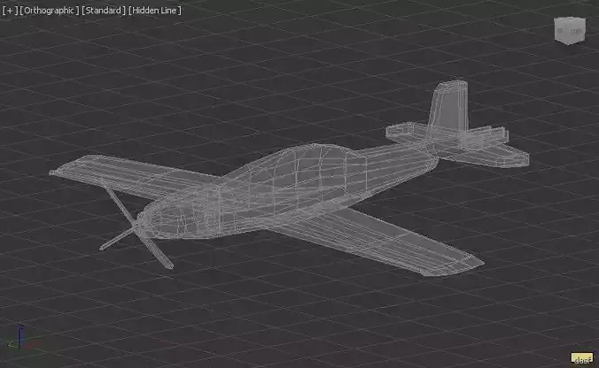 Low poly 3D airplane model Utva Lasta 1
