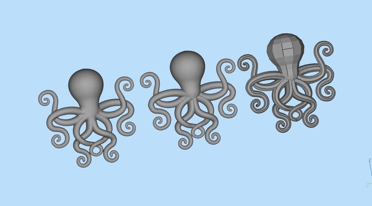 octopus Low-poly 3D model_37