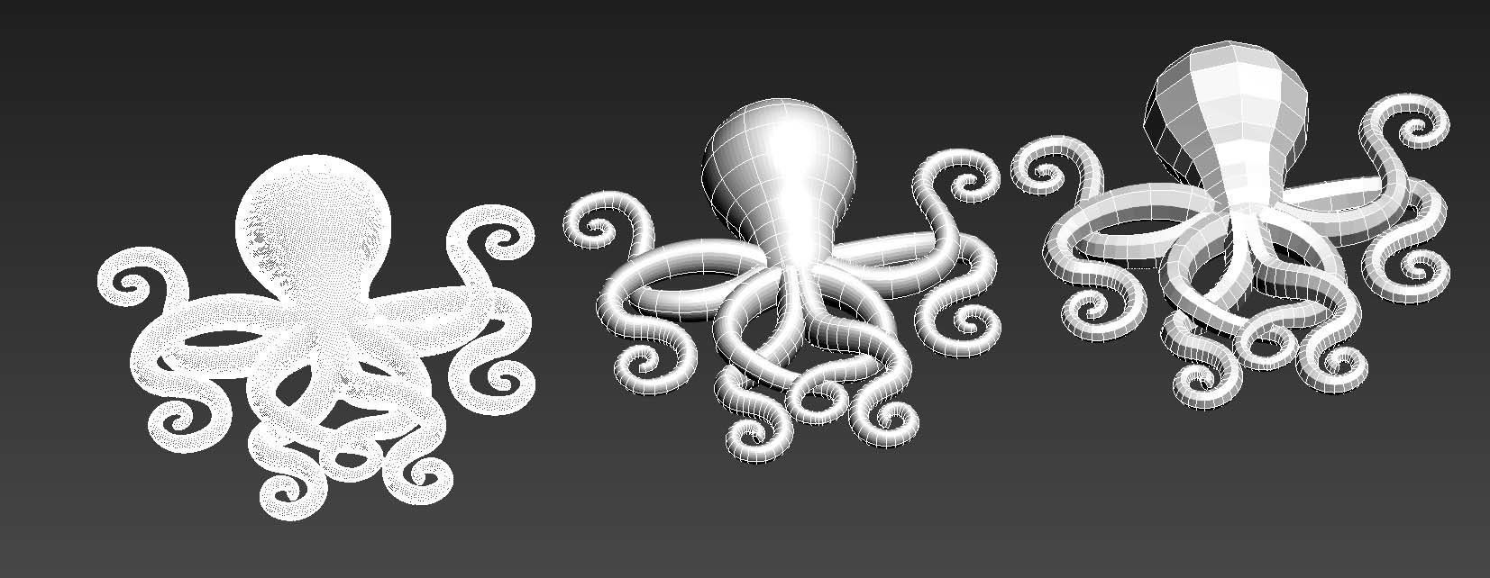 octopus Low-poly 3D model_44