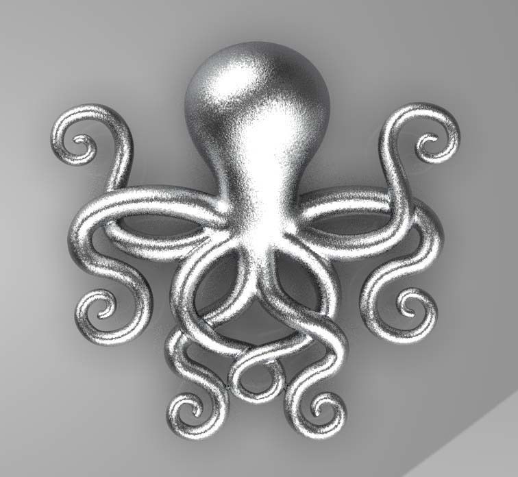octopus Low-poly 3D model_10