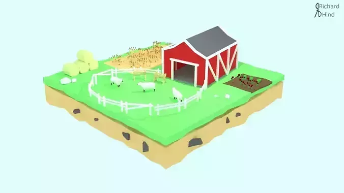 low poly farm by RICHARD HIND