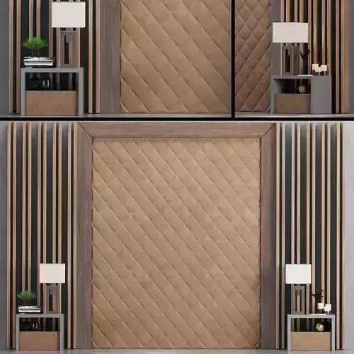 Unfinished8 bedroom with quilted wall