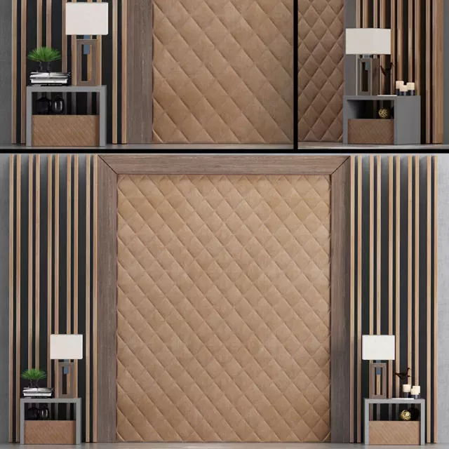 Unfinished8 bedroom with quilted wall 3D model