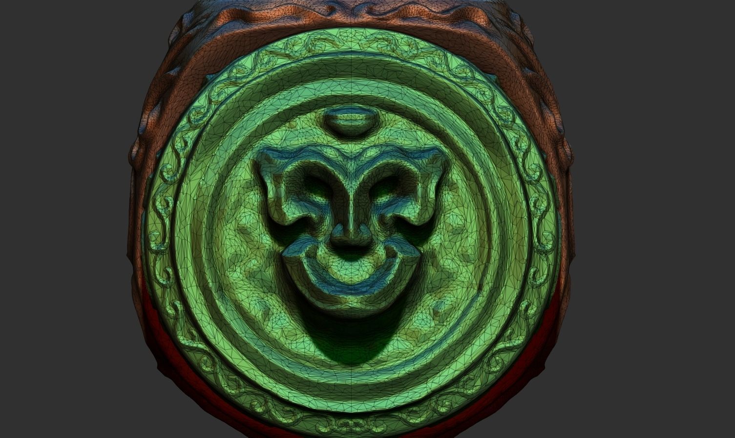 Dagger golden sword 3D model_6