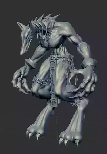 Anubis demon with claws