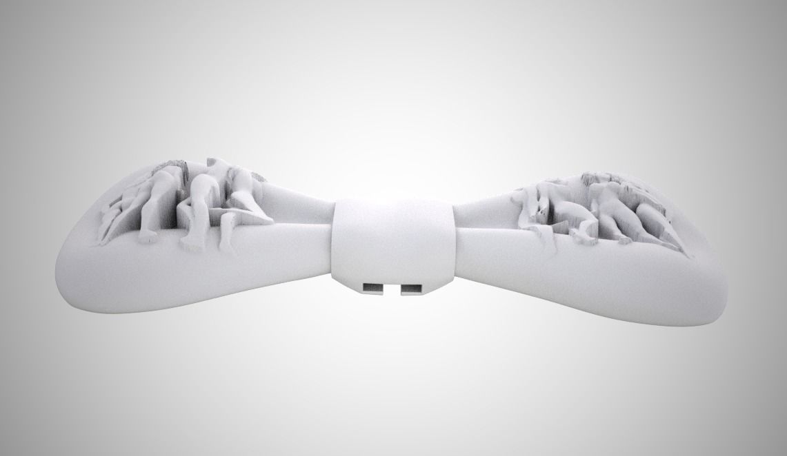 Bowtie bow tie with women 3D print model_10