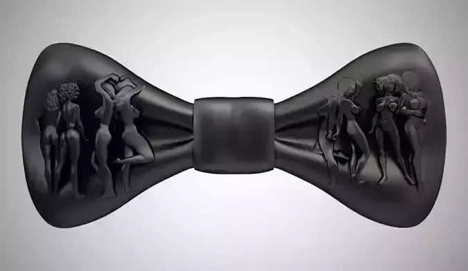 Bowtie bow tie with women 3D print model