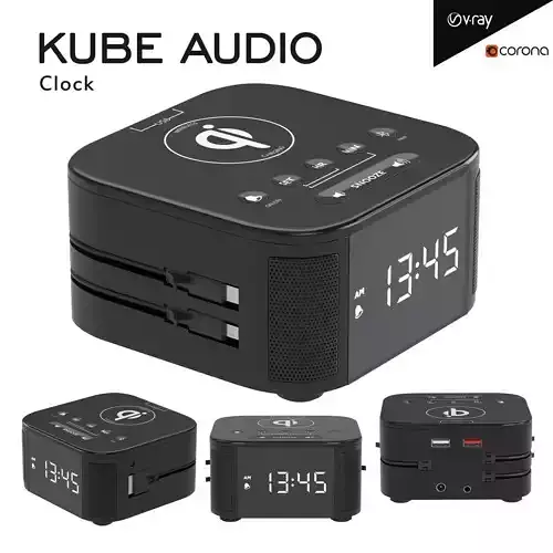 Kube Audio Clock Low-poly 3D model