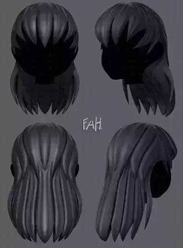 3D Hair style for girl V16
