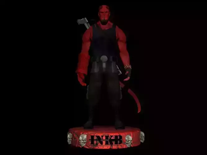 Hellboy-InkB hellboy statue