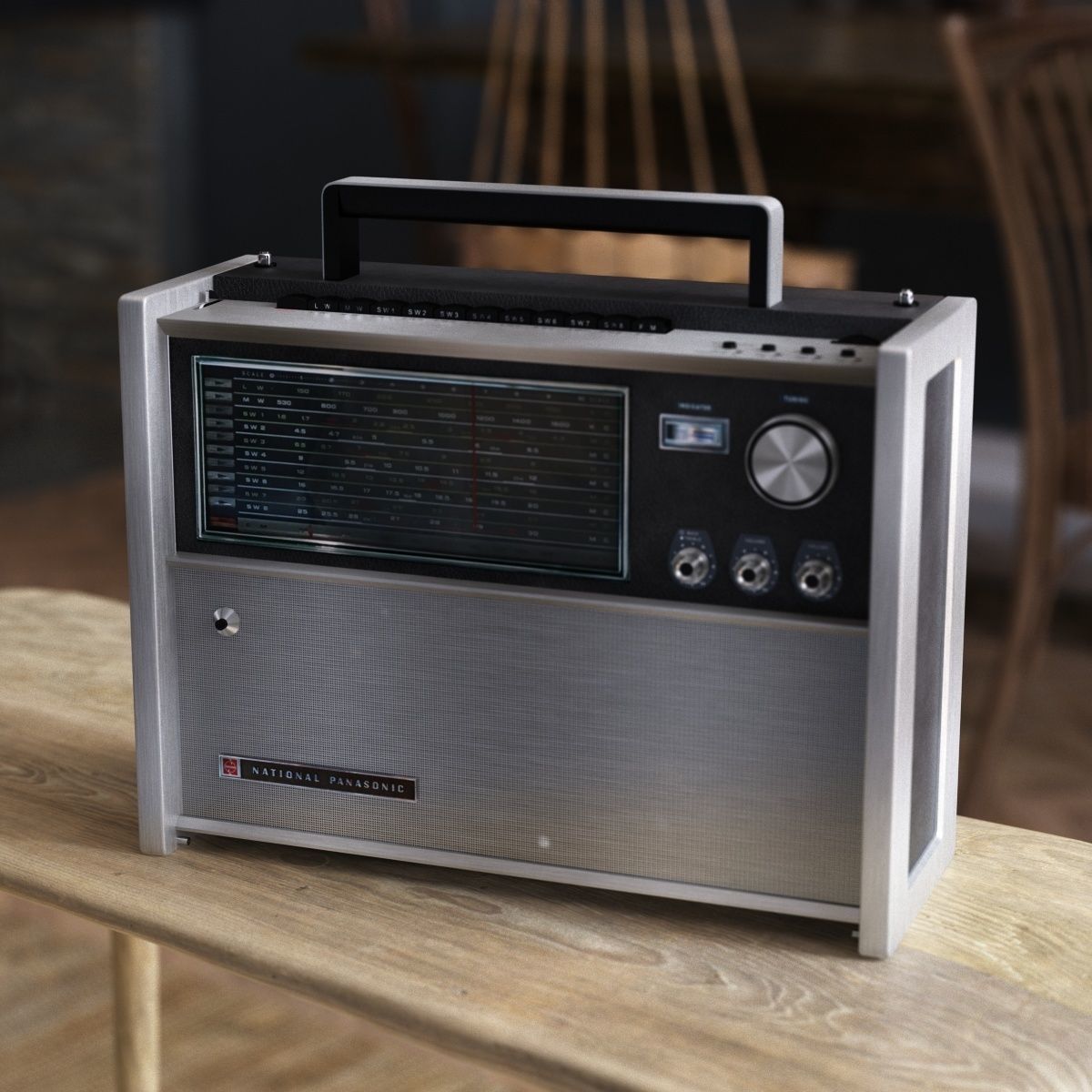 Panasonic Portable Shortwave Radio RF-5000 3D model_4