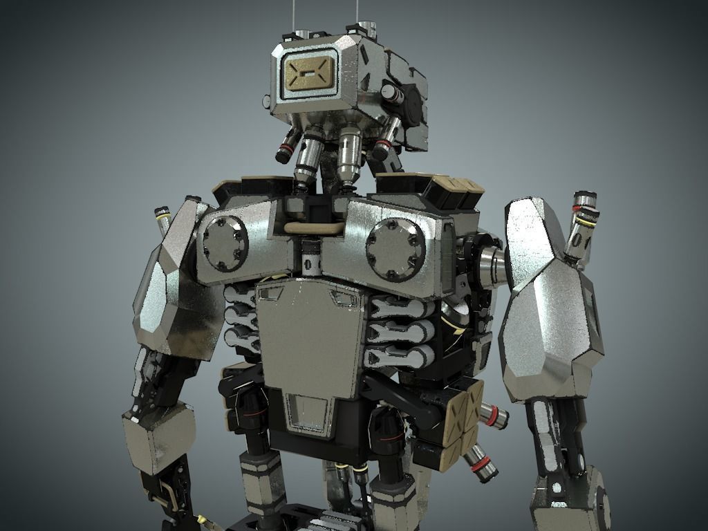 robot rigged design  3D model_7