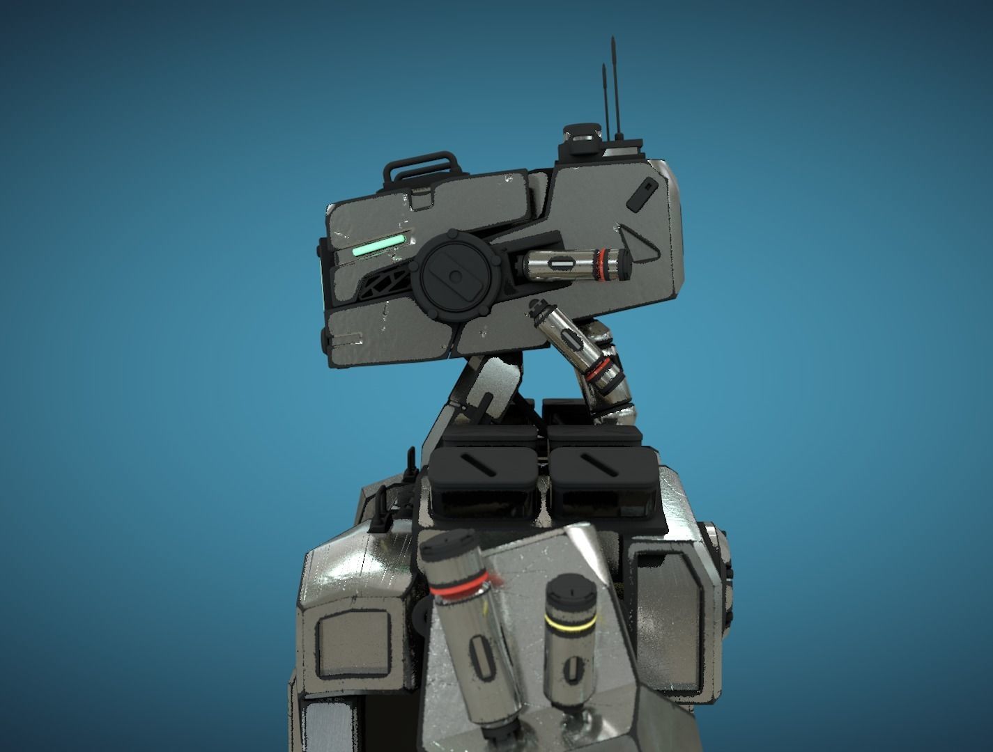 robot rigged design  3D model_8