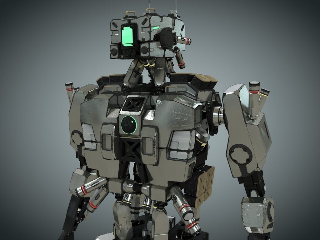 robot rigged design  3D model_6