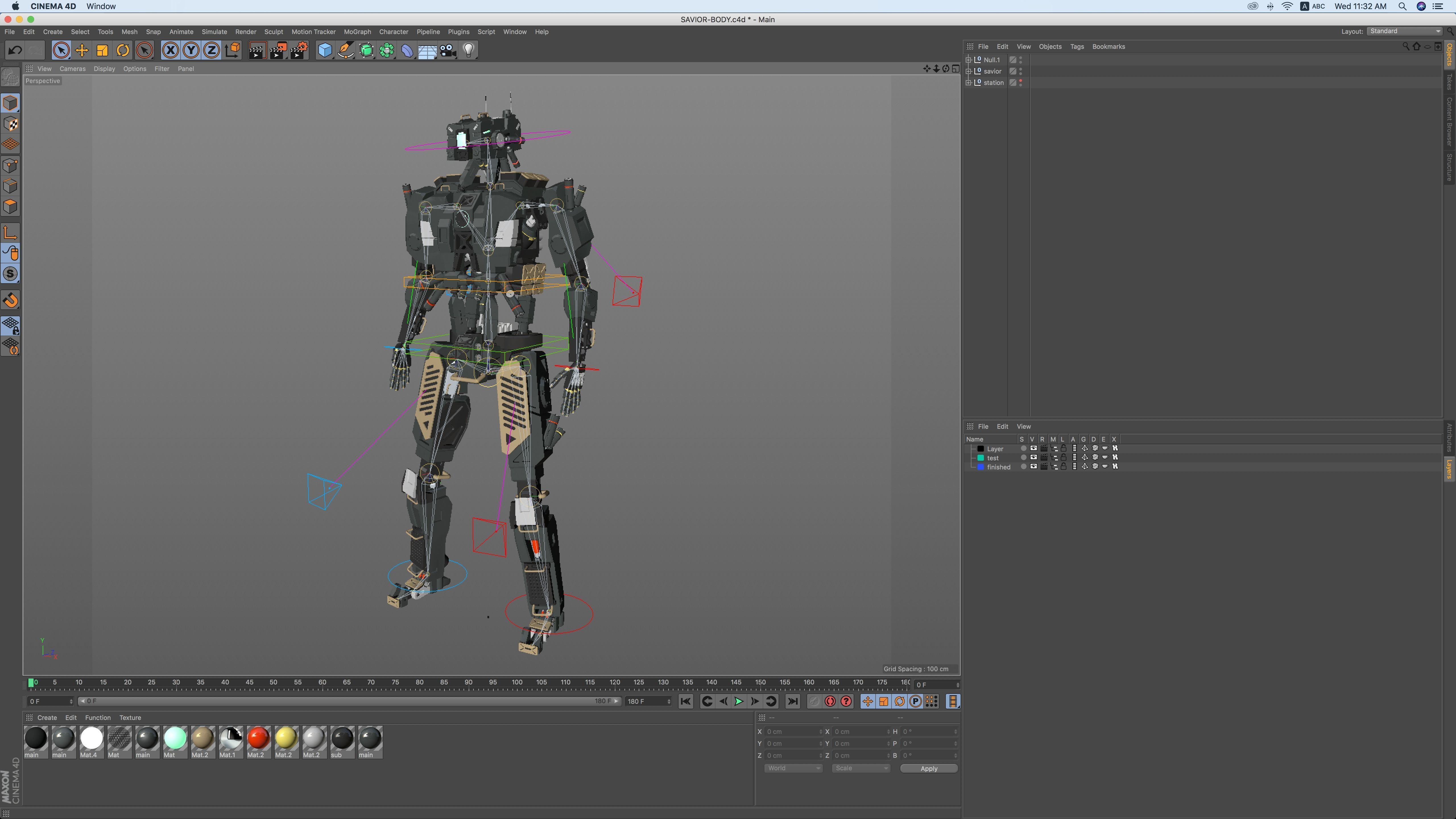 robot rigged design  3D model_9