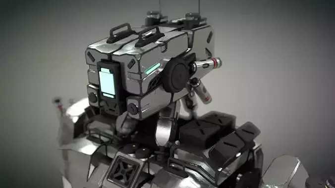 robot rigged design  3D model