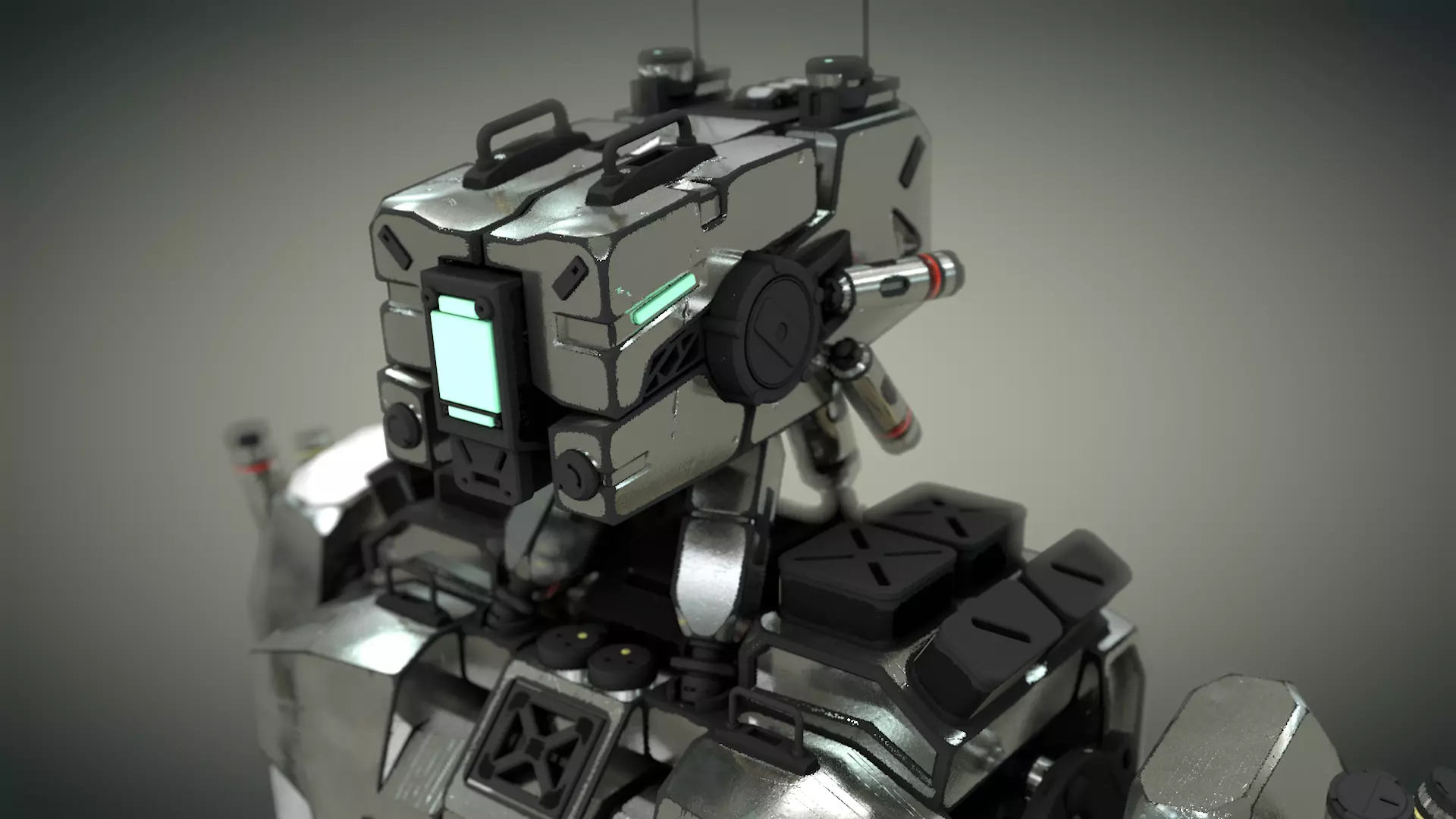 robot rigged design  3D model_0