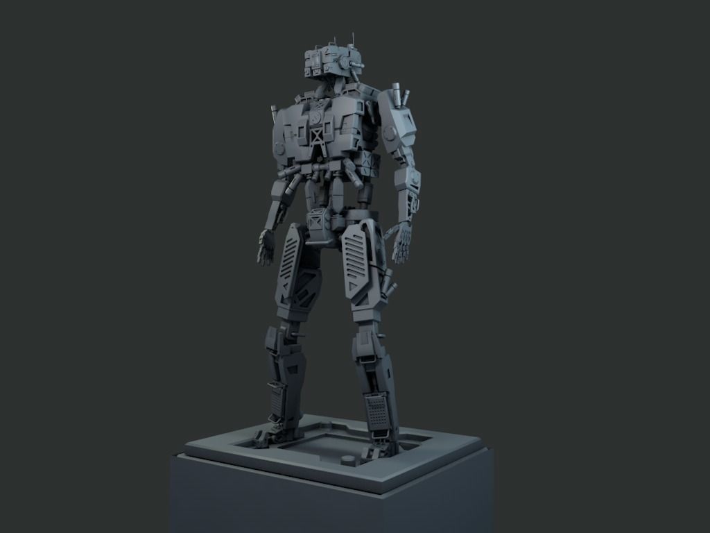 robot rigged design  3D model_3