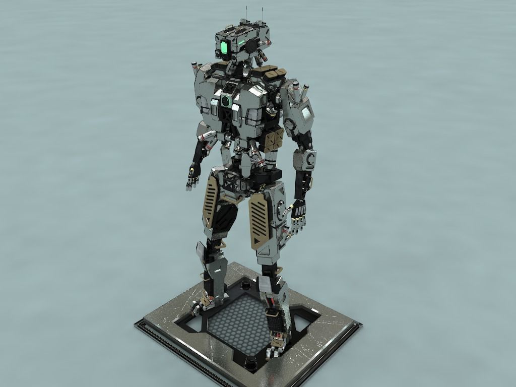robot rigged design  3D model_5