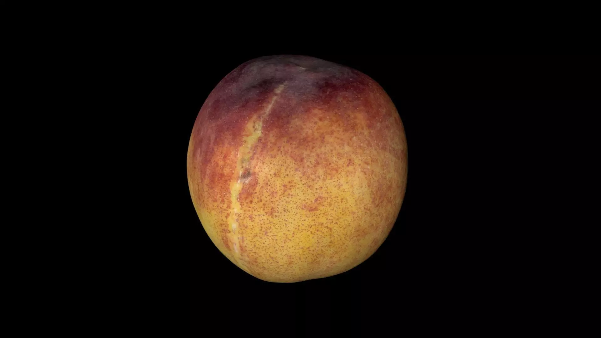 Peach Low-poly 3D model_0