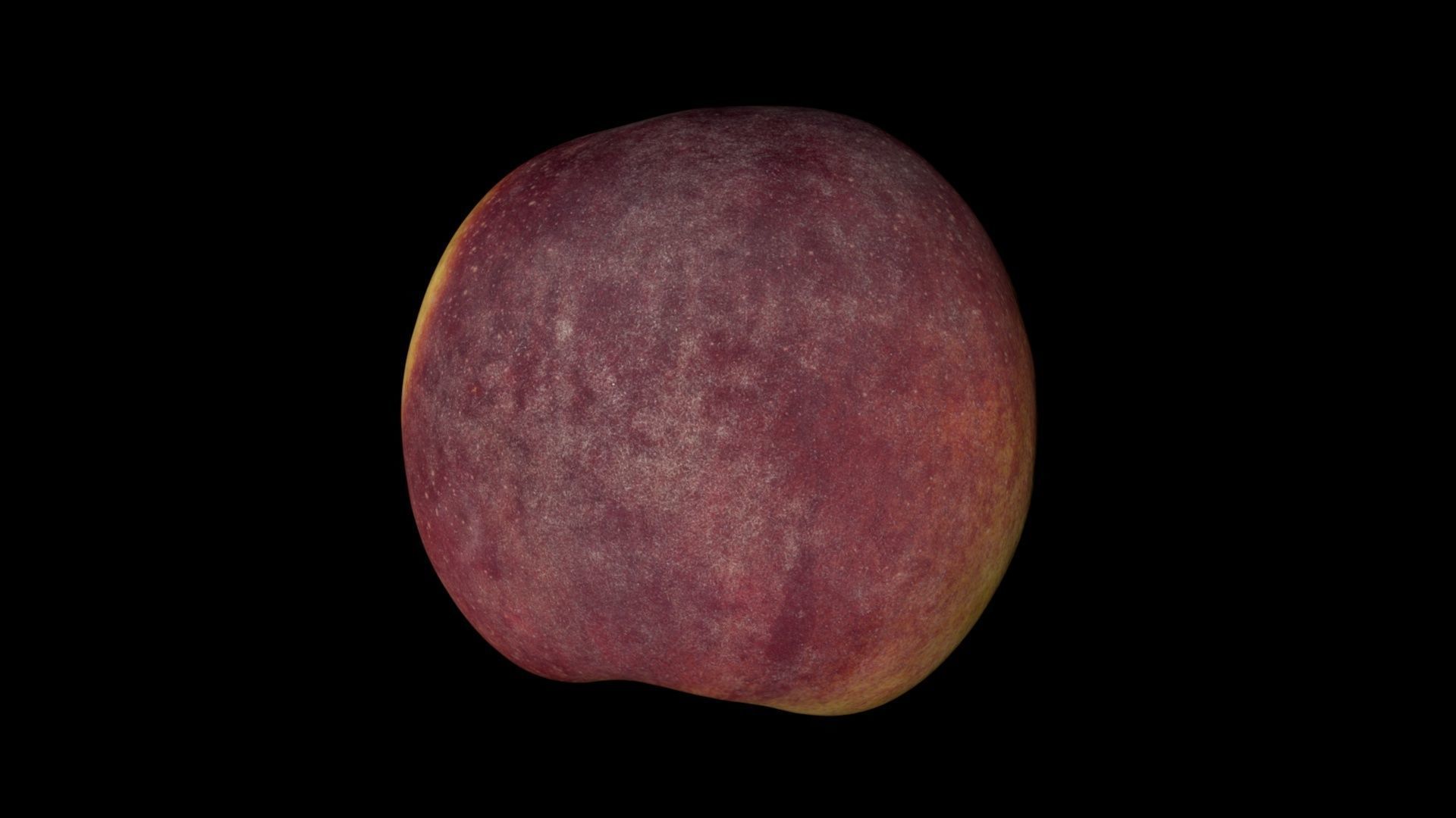 Peach Low-poly 3D model_5