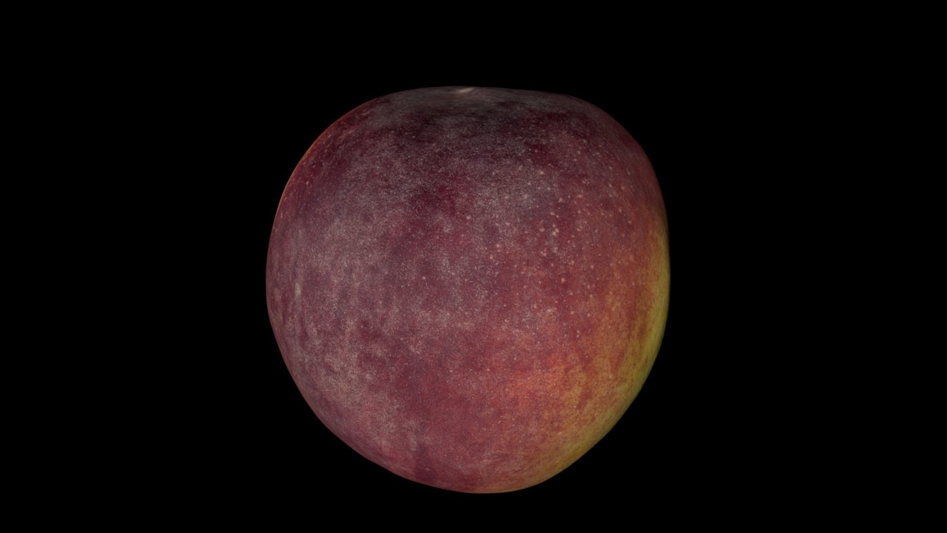 Peach Low-poly 3D model_10