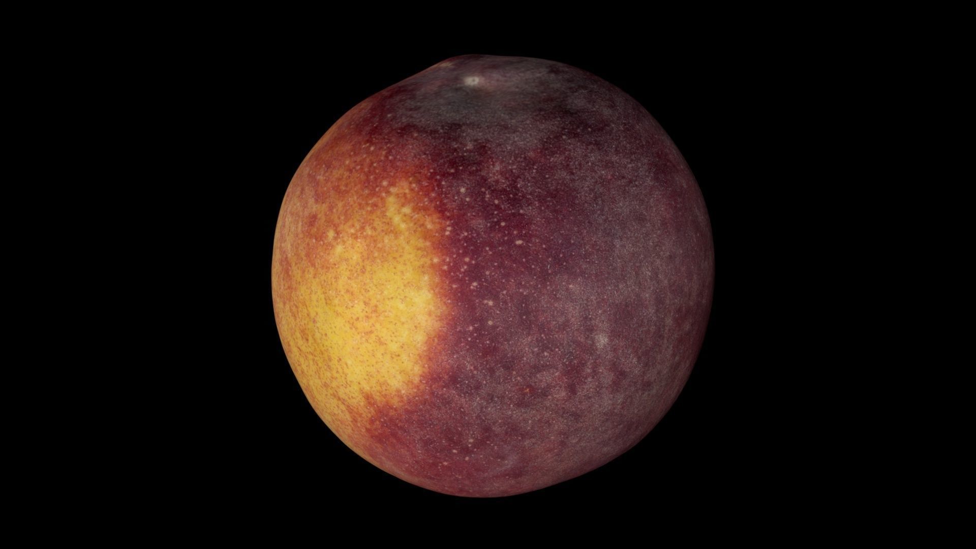 Peach Low-poly 3D model_8