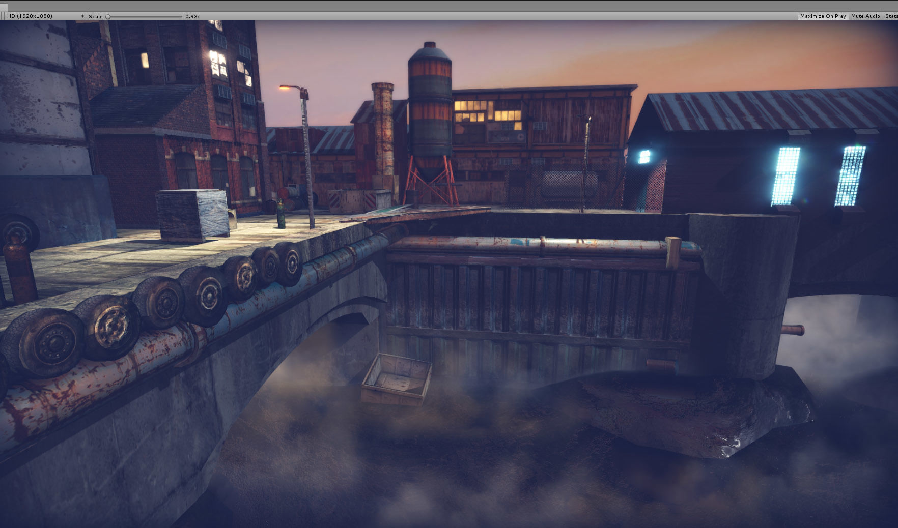 Industrial District Modular Pack Low-poly 3D model_3