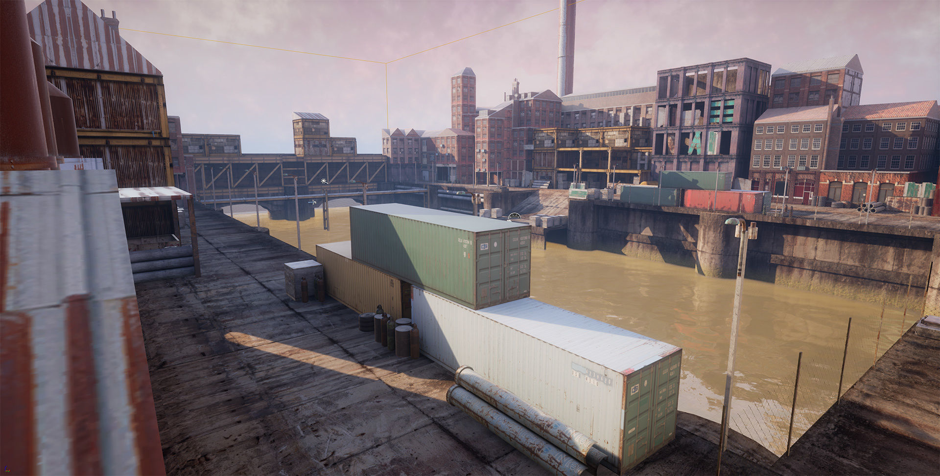 Industrial District Modular Pack Low-poly 3D model_19