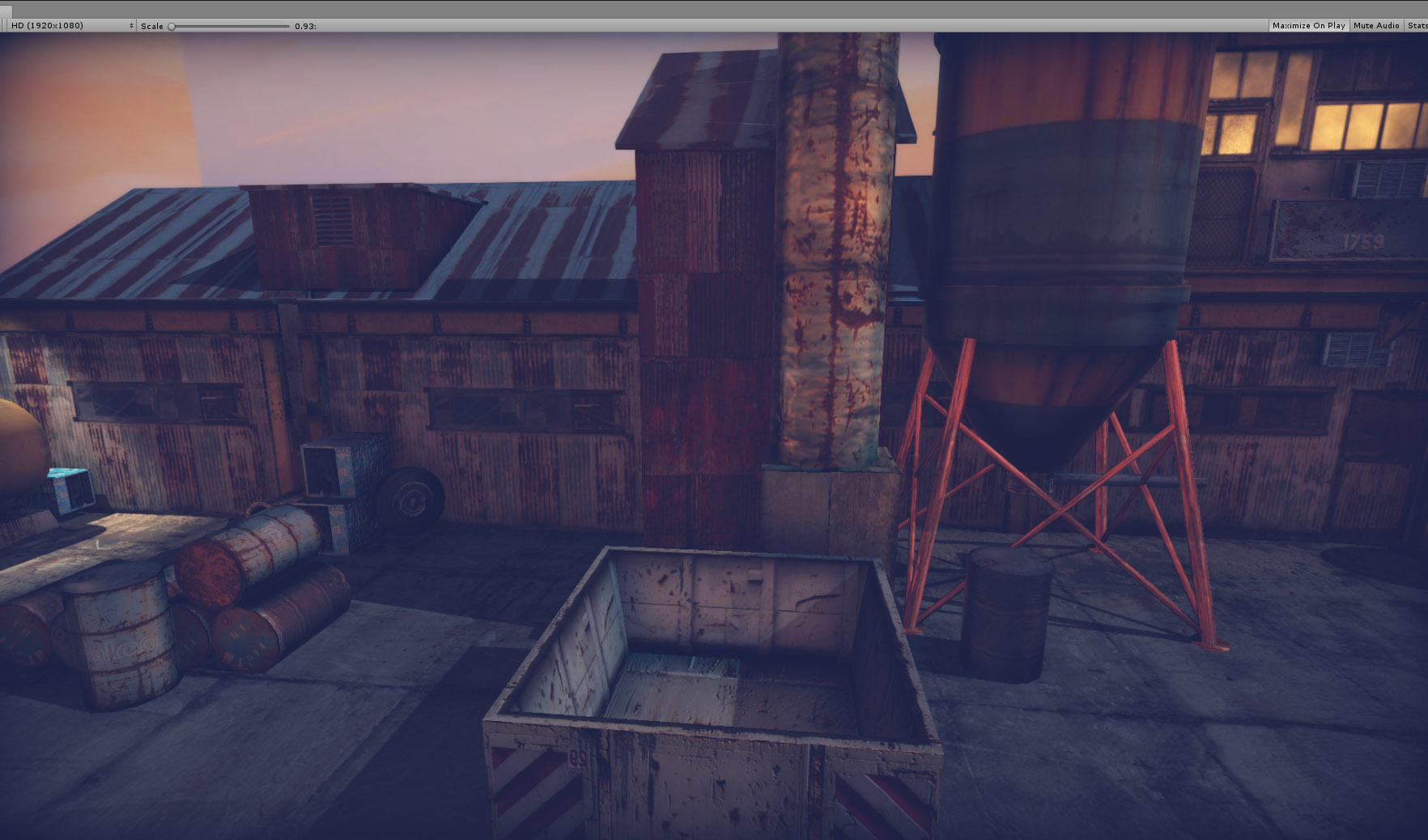 Industrial District Modular Pack Low-poly 3D model_7