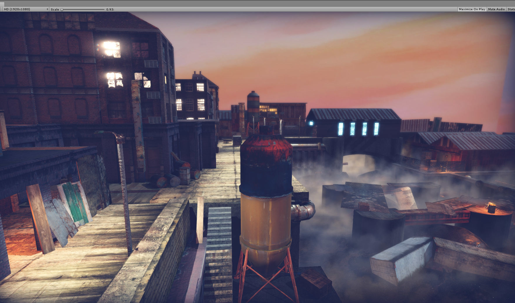 Industrial District Modular Pack Low-poly 3D model_10