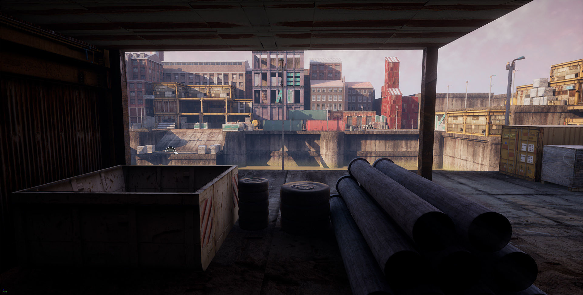 Industrial District Modular Pack Low-poly 3D model_21