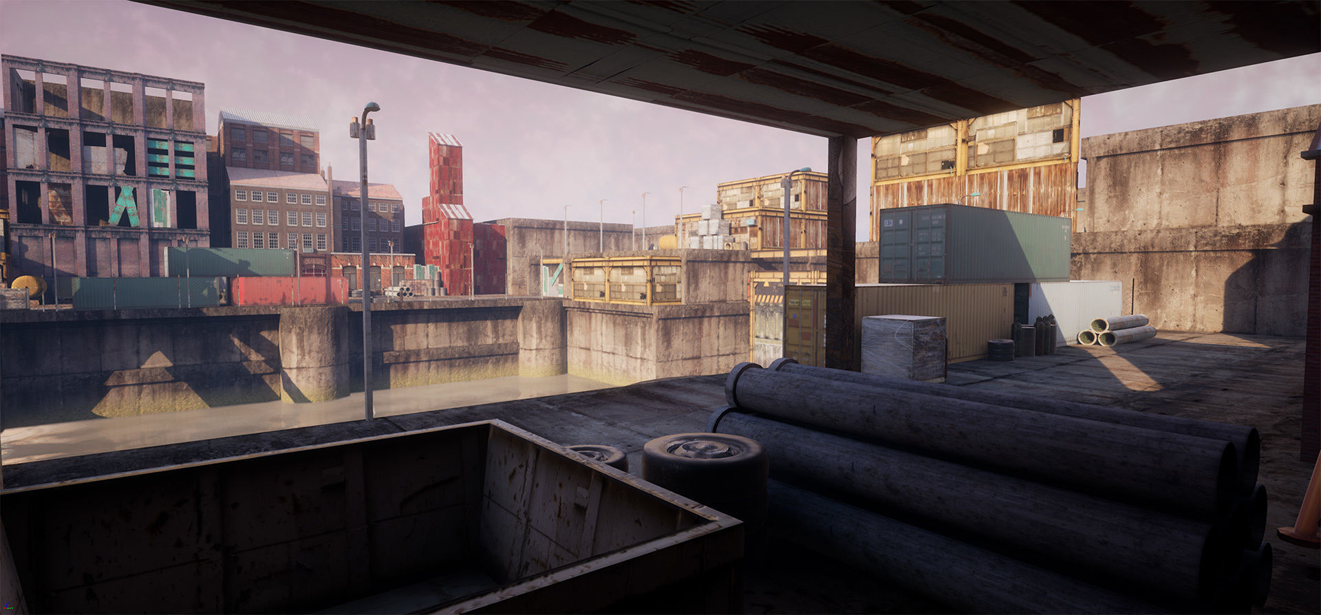 Industrial District Modular Pack Low-poly 3D model_17