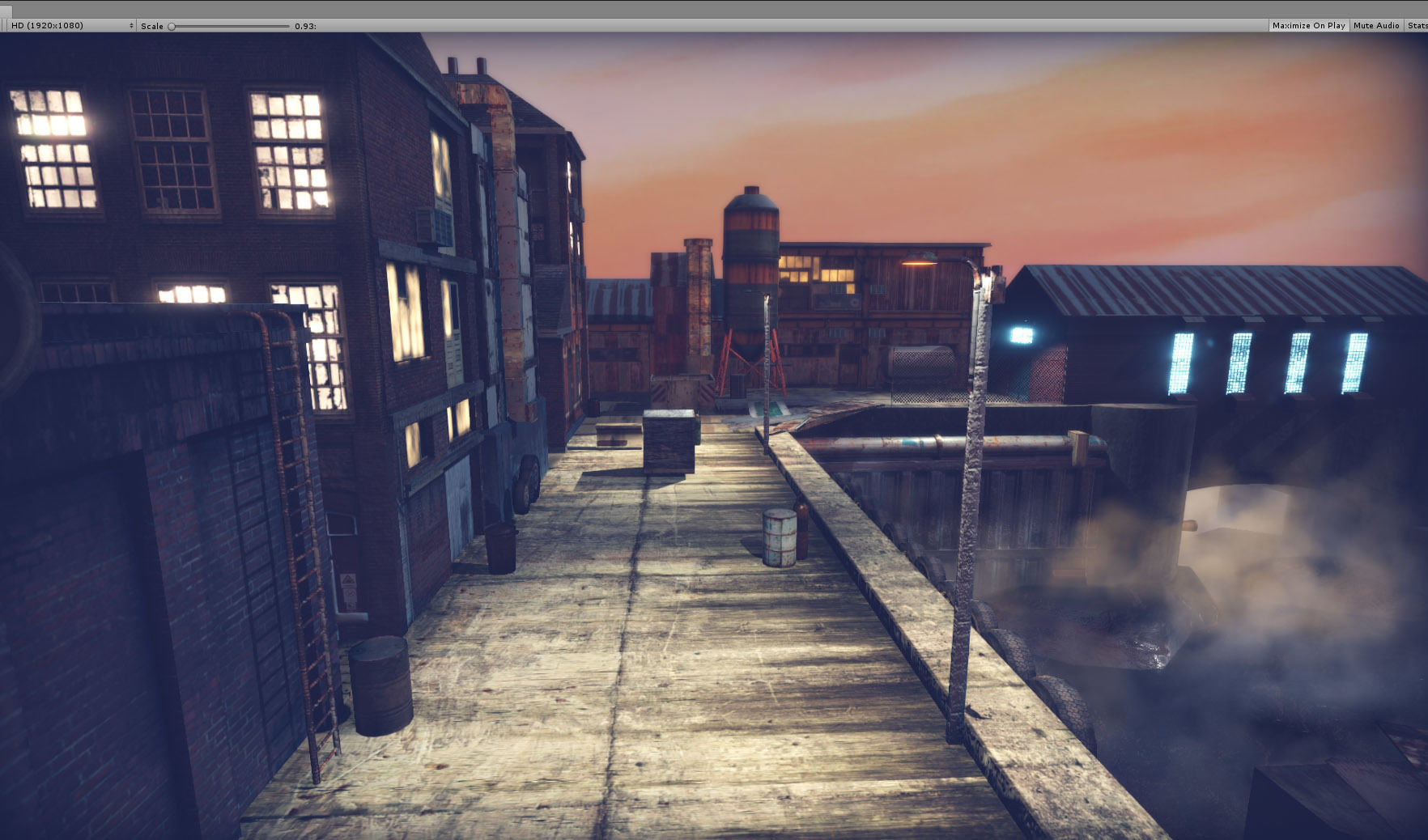 Industrial District Modular Pack Low-poly 3D model_8