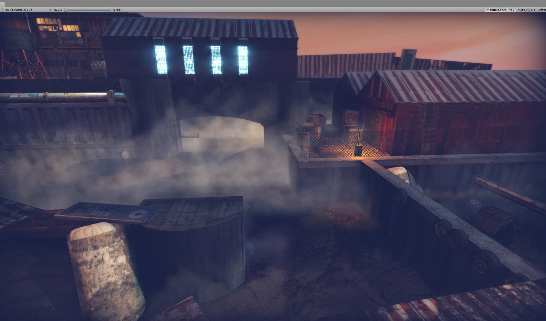 Industrial District Modular Pack Low-poly 3D model_1