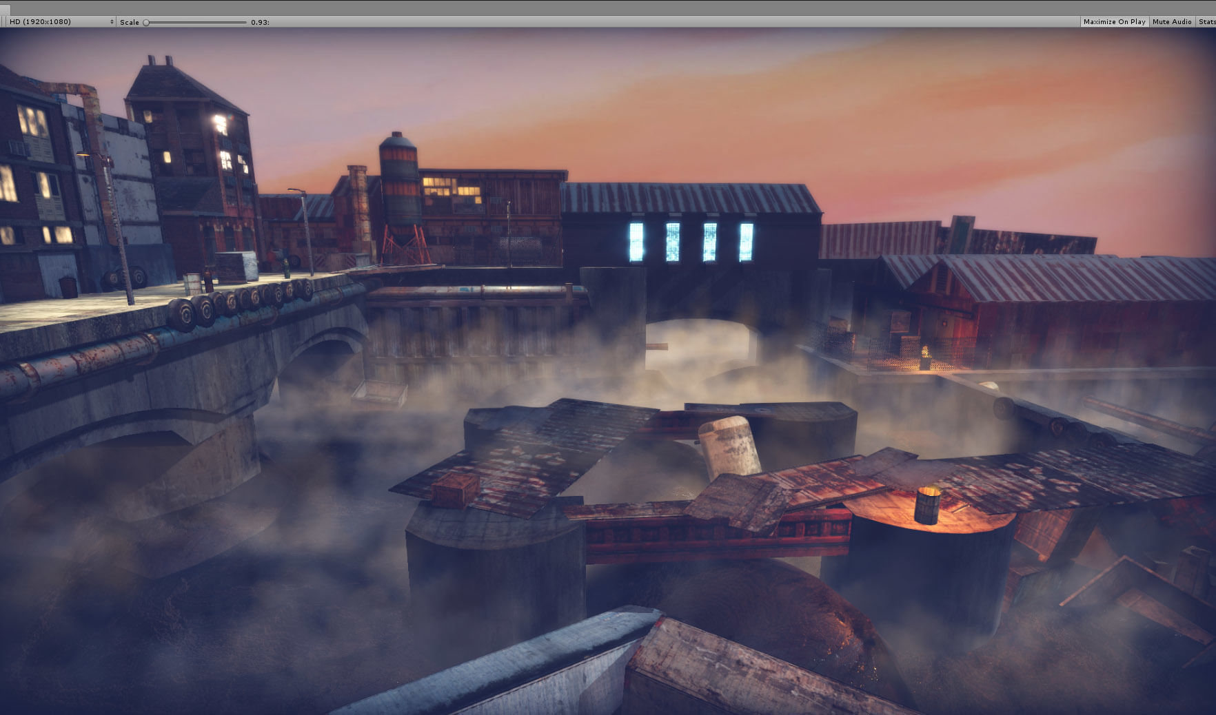 Industrial District Modular Pack Low-poly 3D model_11