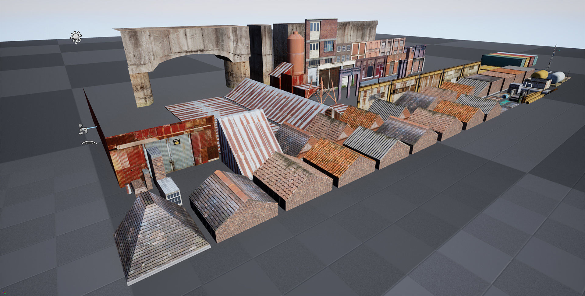 Industrial District Modular Pack Low-poly 3D model_24