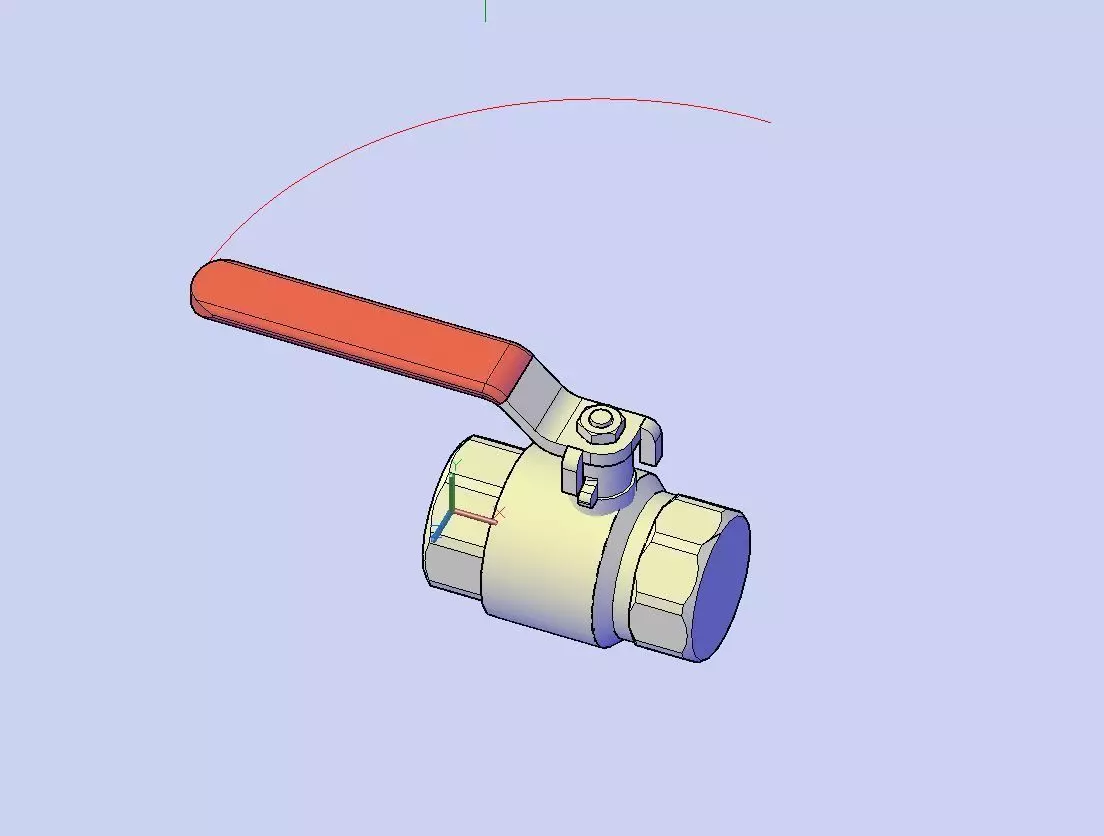Ball valve CGR Female DN8 DN50 3D model_0