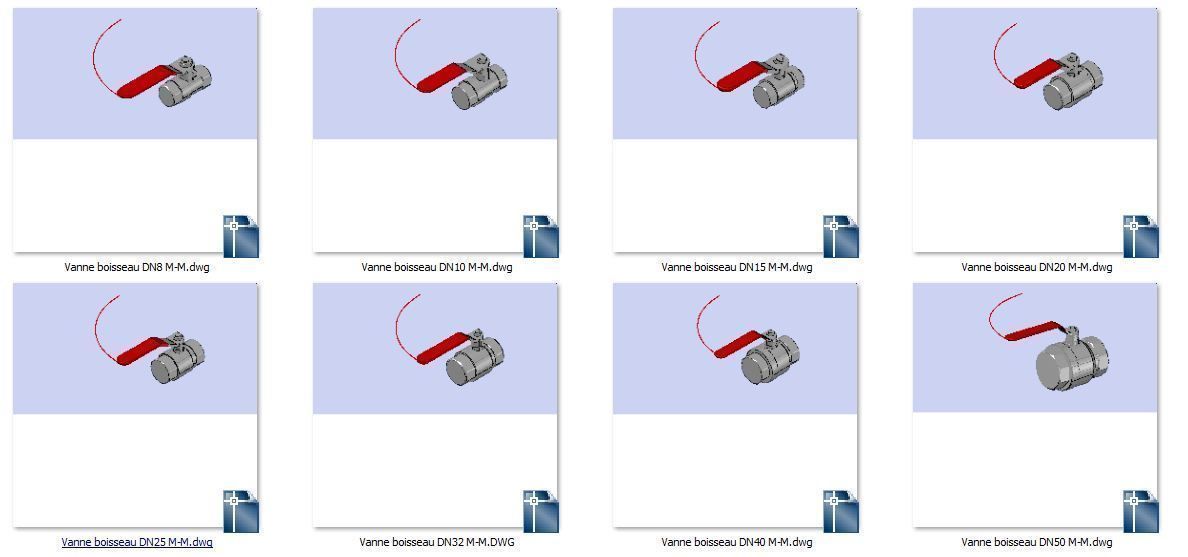 Ball valve CGR Female DN8 DN50 3D model_1