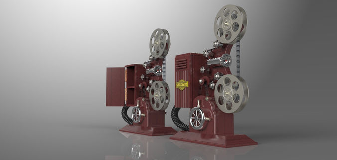 Retro Film projector 3D model