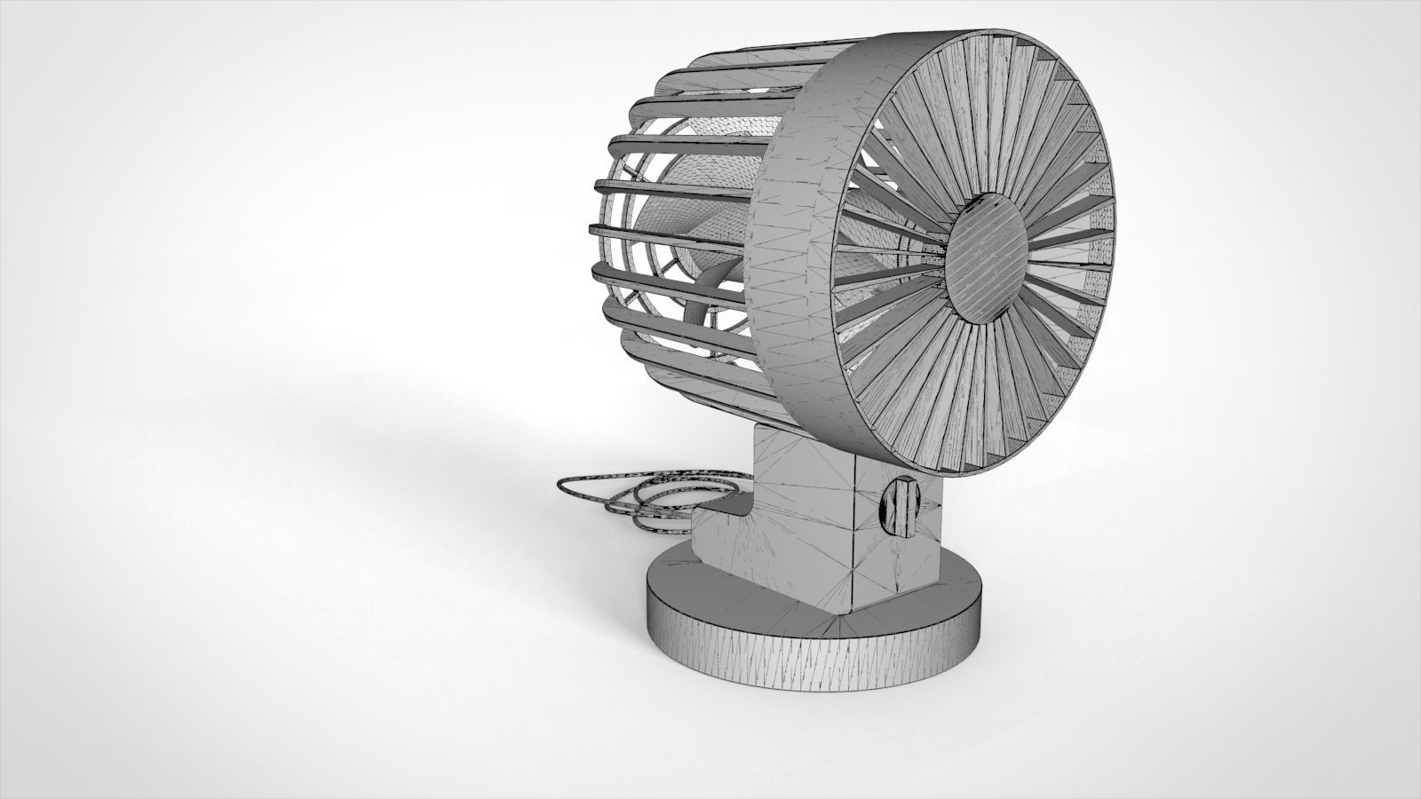 Mini electric fan 3D model_15