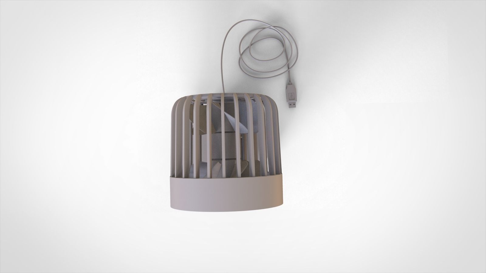 Mini electric fan 3D model_7